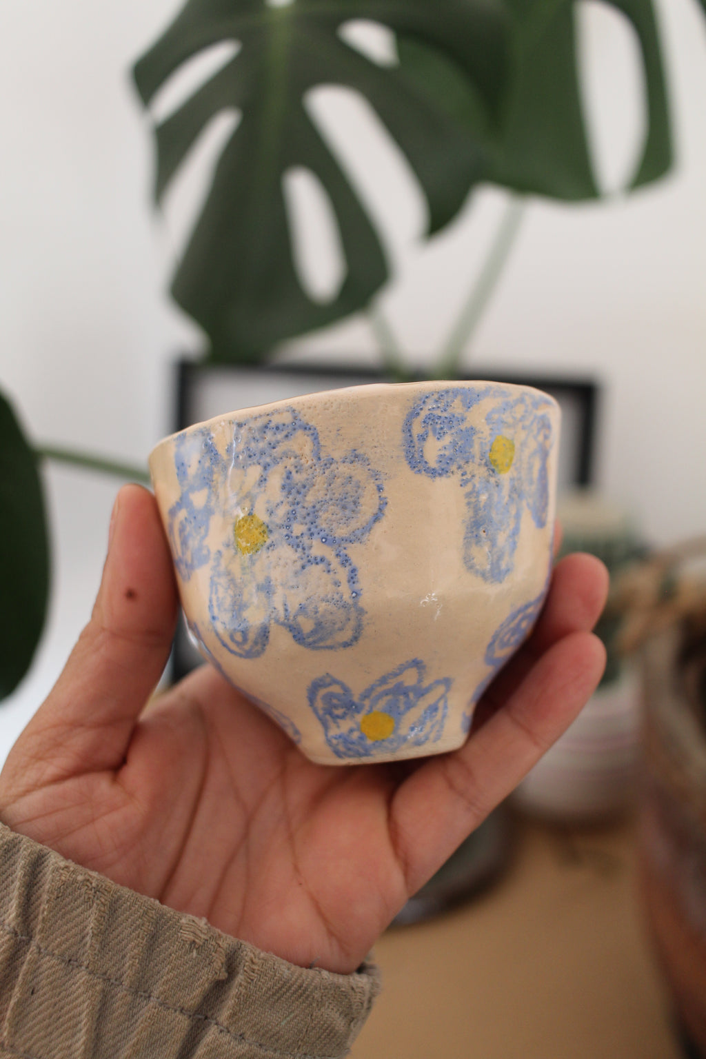 Vaso Espresso Flora Azul Claro