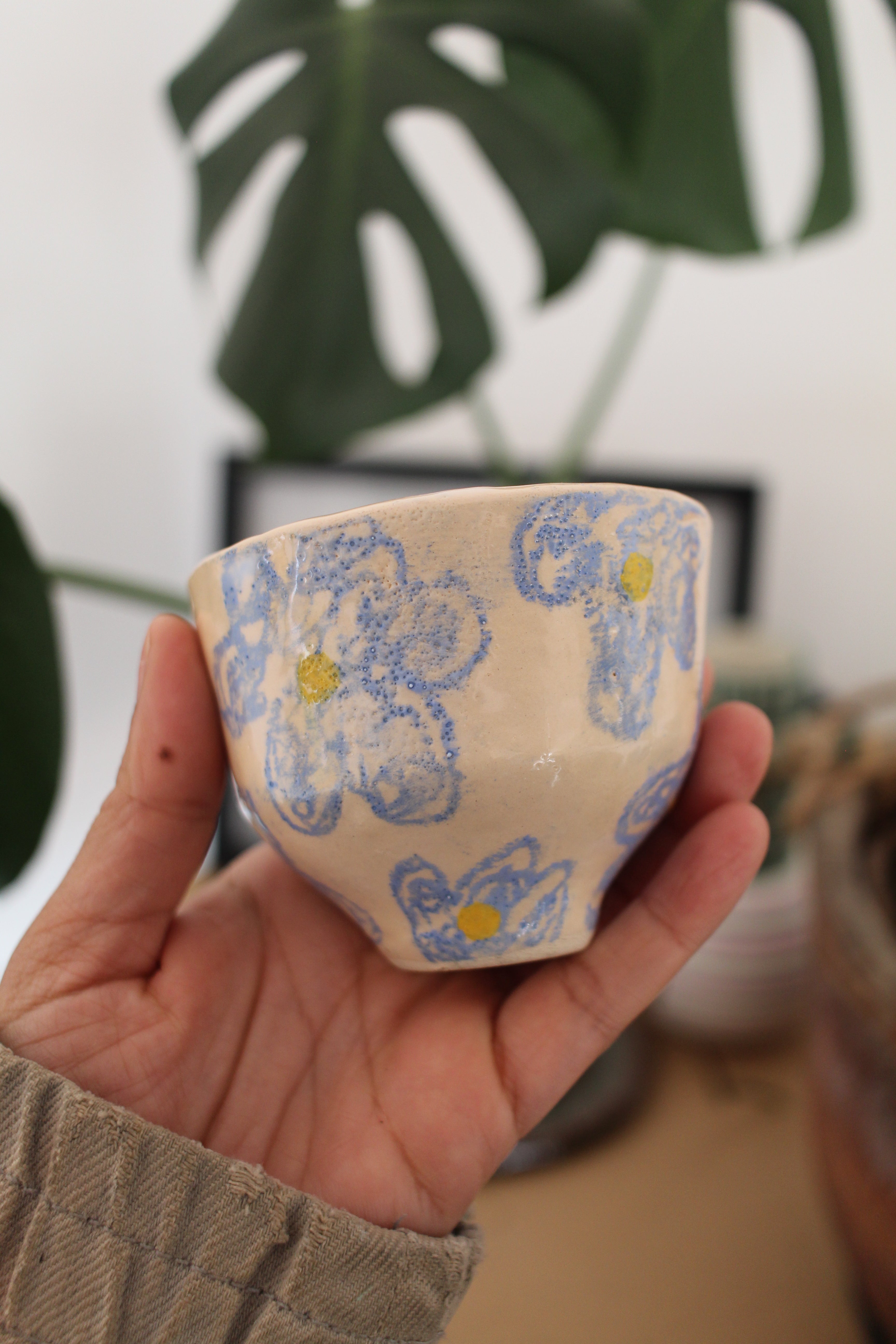 Vaso Espresso Flora Azul Claro