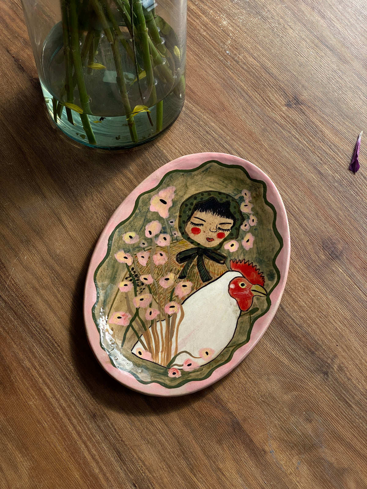 Plato La gallina y el jardín