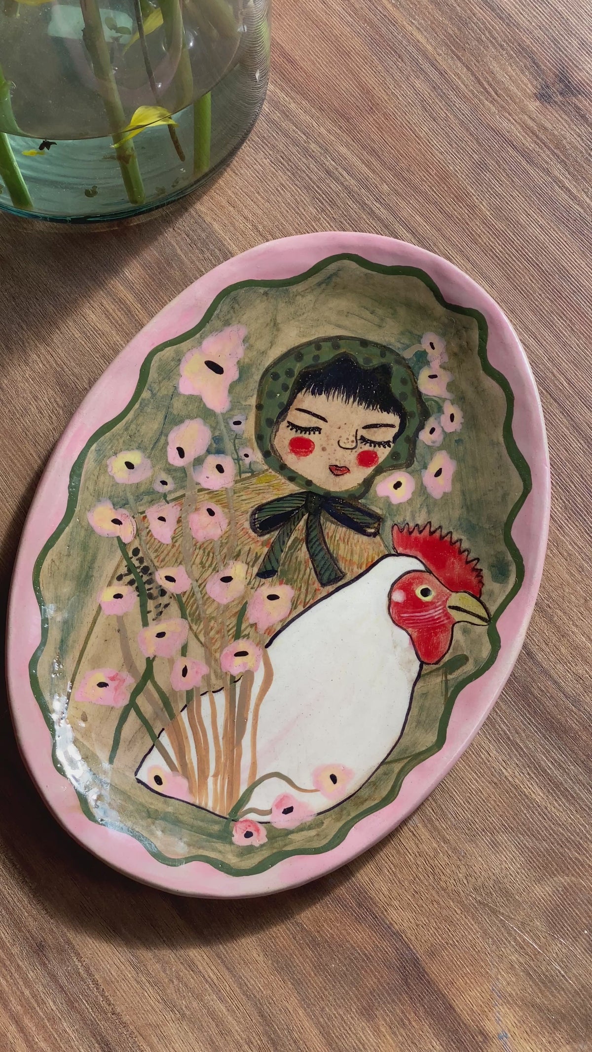 Plato La gallina y el jardín